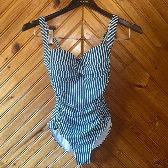 Nip Tuck Other - Striped Green and White Swimsuit by Nip Tuck sz 4